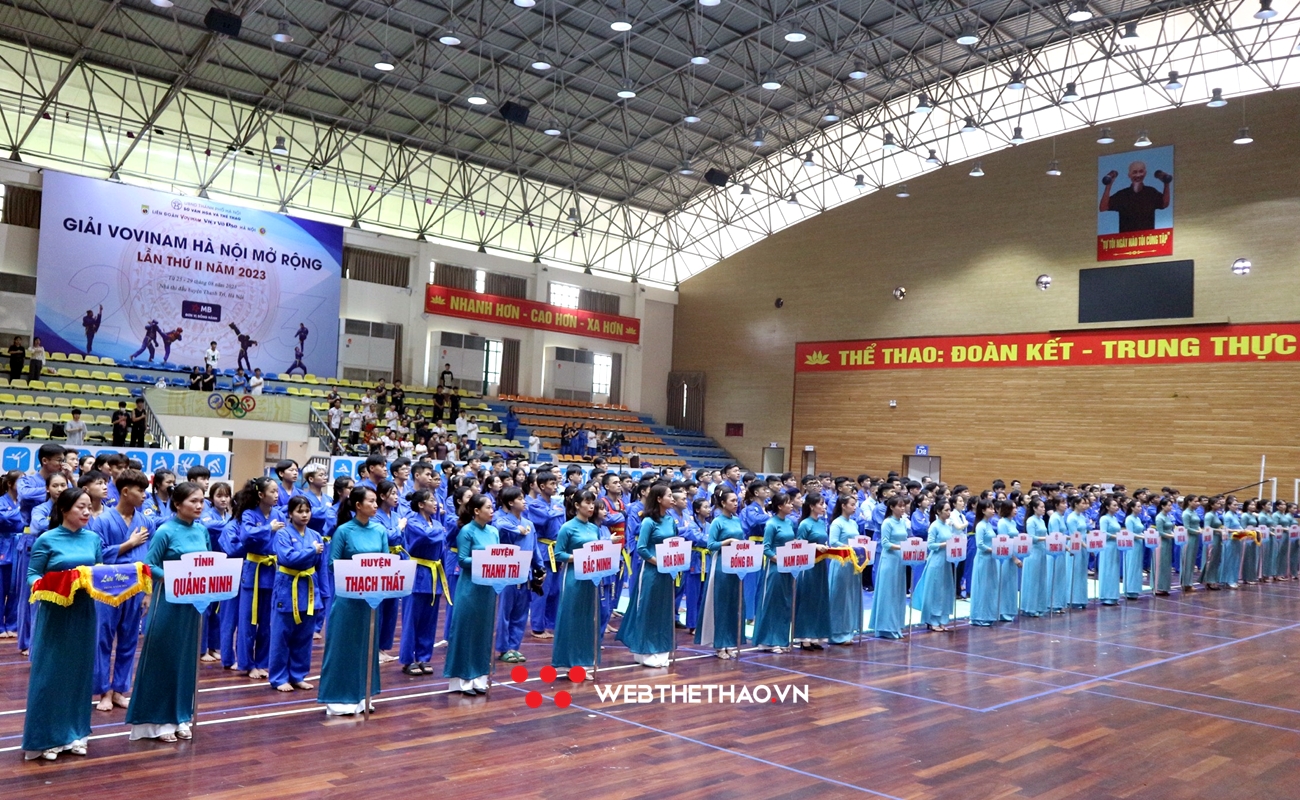 Kỷ lục VĐV tranh tài và Võ nhạc xuất hiện ở giải Vovinam Hà Nội mở rộng 2023